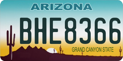 AZ license plate BHE8366