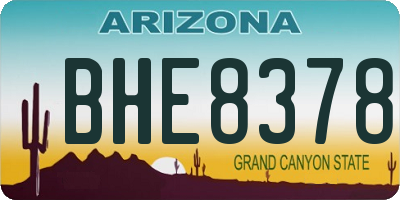 AZ license plate BHE8378