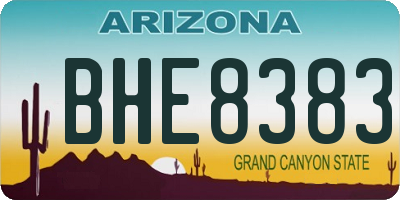 AZ license plate BHE8383