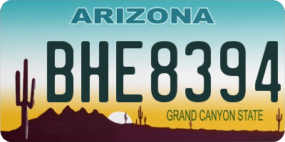 AZ license plate BHE8394
