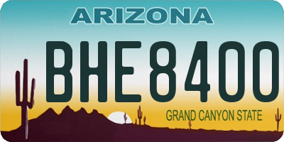 AZ license plate BHE8400