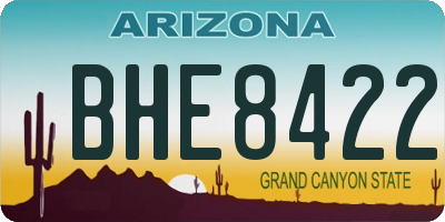 AZ license plate BHE8422