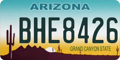 AZ license plate BHE8426