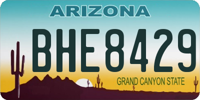 AZ license plate BHE8429