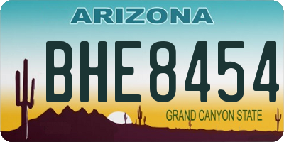 AZ license plate BHE8454