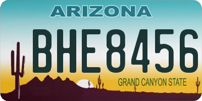 AZ license plate BHE8456