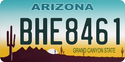 AZ license plate BHE8461
