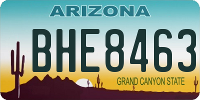 AZ license plate BHE8463