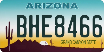 AZ license plate BHE8466