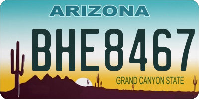 AZ license plate BHE8467