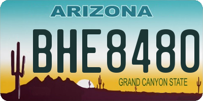 AZ license plate BHE8480
