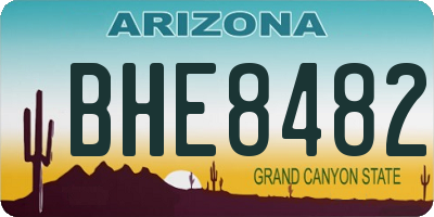 AZ license plate BHE8482