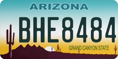 AZ license plate BHE8484
