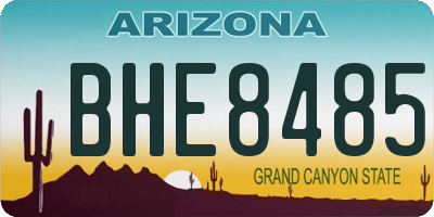 AZ license plate BHE8485
