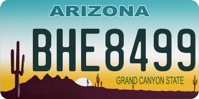 AZ license plate BHE8499