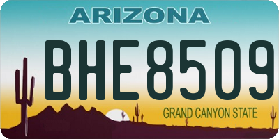 AZ license plate BHE8509