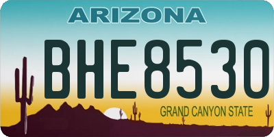 AZ license plate BHE8530