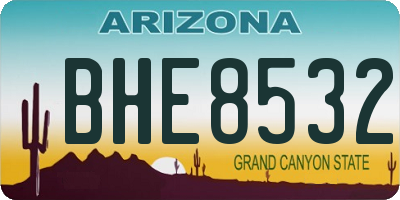 AZ license plate BHE8532