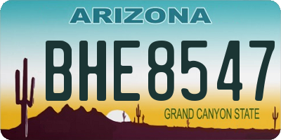 AZ license plate BHE8547