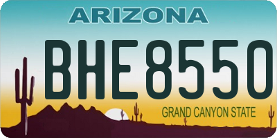 AZ license plate BHE8550