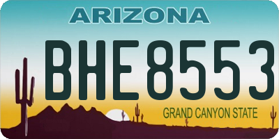 AZ license plate BHE8553