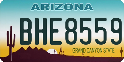 AZ license plate BHE8559