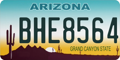 AZ license plate BHE8564