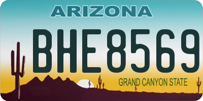 AZ license plate BHE8569