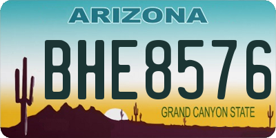 AZ license plate BHE8576