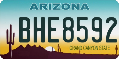 AZ license plate BHE8592