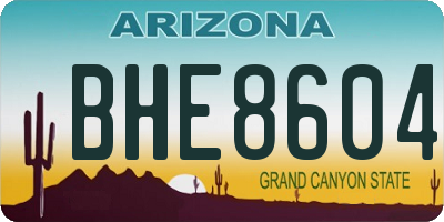 AZ license plate BHE8604