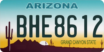 AZ license plate BHE8612