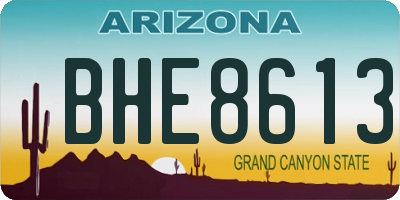 AZ license plate BHE8613