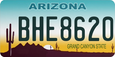 AZ license plate BHE8620