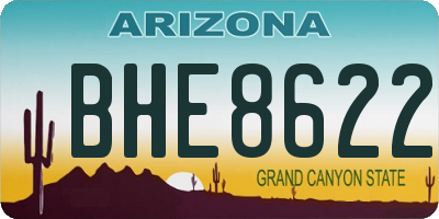 AZ license plate BHE8622