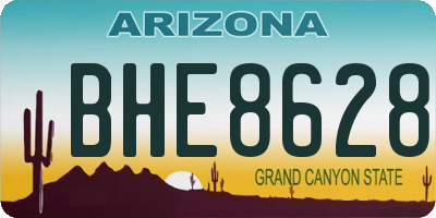 AZ license plate BHE8628