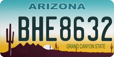 AZ license plate BHE8632