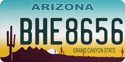 AZ license plate BHE8656