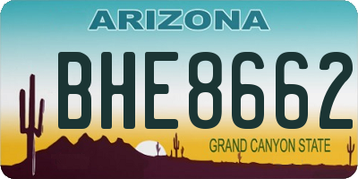 AZ license plate BHE8662