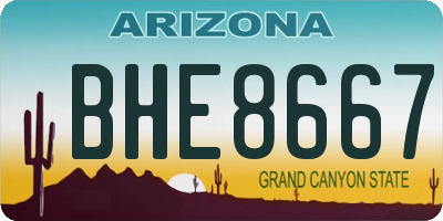 AZ license plate BHE8667