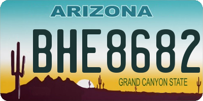 AZ license plate BHE8682