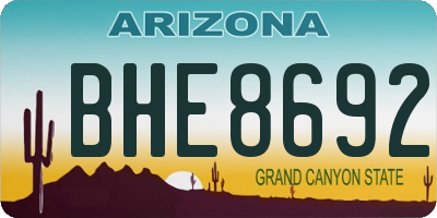AZ license plate BHE8692