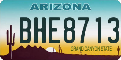 AZ license plate BHE8713