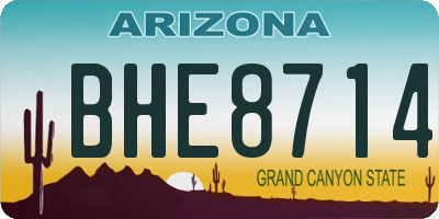 AZ license plate BHE8714