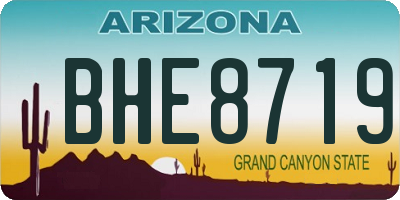 AZ license plate BHE8719