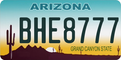 AZ license plate BHE8777