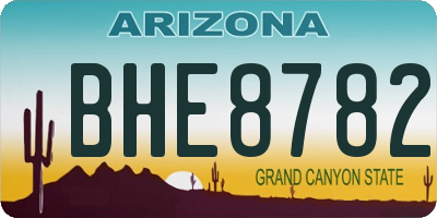 AZ license plate BHE8782