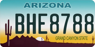 AZ license plate BHE8788