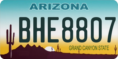 AZ license plate BHE8807