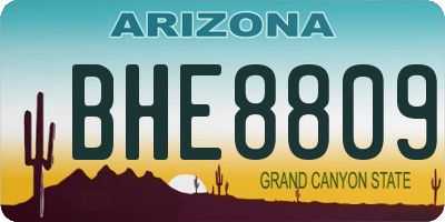 AZ license plate BHE8809